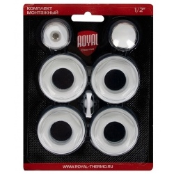 Набор радиаторный универсальный 1/2" Royal Thermo 7 элементов, белый
