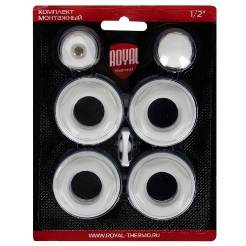 Набор радиаторный универсальный 1/2" Royal Thermo 7 элементов, белый купить в интернет магазине Санрай73