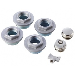 Набор радиаторный универсальный 1/2" Royal Thermo 7 элементов, серебристый