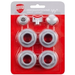 Набор радиаторный универсальный 1/2" Royal Thermo 7 элементов, серебристый