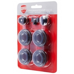 Набор радиаторный универсальный 3/4" Royal Thermo 7 элементов, черный