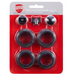 Набор радиаторный универсальный 3/4" Royal Thermo 7 элементов, черный