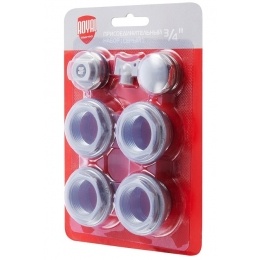 Набор радиаторный универсальный 3/4" Royal Thermo 7 элементов, серебристый