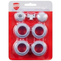 Набор радиаторный универсальный 3/4" Royal Thermo 7 элементов, серебристый