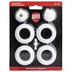 Набор радиаторный универсальный 3/4" Royal Thermo 7 элементов, белый