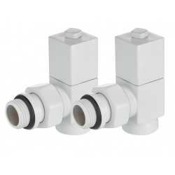 Набор ручной регулировки угловой  Royal Thermo Cube 1/2" белый