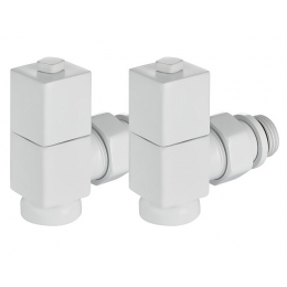 Набор ручной регулировки угловой  Royal Thermo Cube 1/2" белый