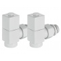 Набор ручной регулировки угловой  Royal Thermo Cube 1/2" белый