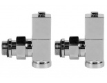 Набор ручной регулировки угловой  Royal Thermo Cube 1/2" хром