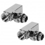 Набор ручной регулировки угловой  Royal Thermo Cube 1/2" хром