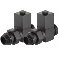 Набор ручной регулировки прямой  Royal Thermo Cube 1/2" черный