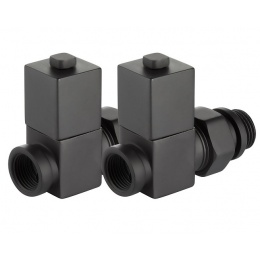 Набор ручной регулировки прямой  Royal Thermo Cube 1/2" черный