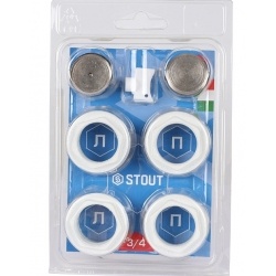 Набор радиаторный универсальный 3/4" Stout 7 элементов, без кронштейнов