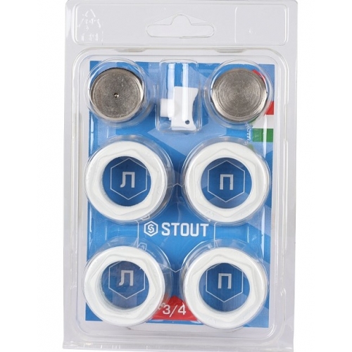 Набор радиаторный универсальный 3/4" Stout 7 элементов, без кронштейнов купить в интернет магазине Санрай73