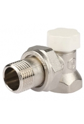 Клапан запорно-балансировочный со сгоном угловой 1/2" ВР/НР Stout