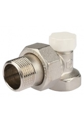 Клапан запорно-балансировочный со сгоном угловой 3/4" ВР/НР Stout