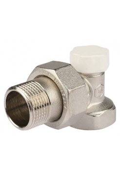 Клапан запорно-балансировочный со сгоном угловой 3/4" ВР/НР Stout