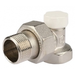 Клапан запорно-балансировочный со сгоном угловой 3/4" ВР/НР Stout