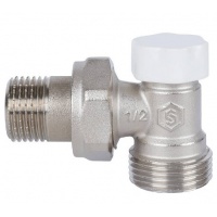 Клапан запорно-балансировочный  угловой 1/2 х 3/4 ЕК НР/НР  STOUT