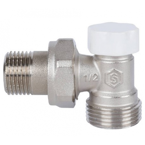 Клапан запорно-балансировочный  угловой 1/2 х 3/4 ЕК НР/НР  STOUT купить в интернет магазине Санрай73