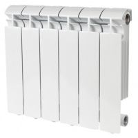 Радиатор алюминиевый Stout Alpha 350/80 6 секций, боковое подключение, белый