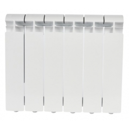 Радиатор алюминиевый Stout Alpha 350/80 6 секций, боковое подключение, белый