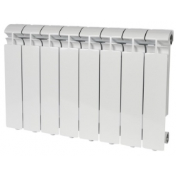 Радиатор алюминиевый Stout Alpha 350/80 8 секций, боковое подключение, белый