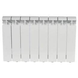 Радиатор алюминиевый Stout Alpha 350/80 8 секций, боковое подключение, белый