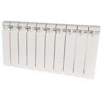 Радиатор алюминиевый Stout Alpha 350/80 10 секций, боковое подключение, белый