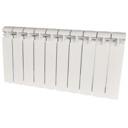 Радиатор алюминиевый Stout Alpha 350/80 10 секций, боковое подключение, белый