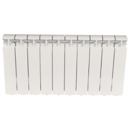 Радиатор алюминиевый Stout Alpha 350/80 10 секций, боковое подключение, белый