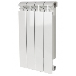 Радиатор алюминиевый Stout Alpha 500/80 4 секции, боковое подключение, белый