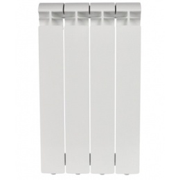 Радиатор алюминиевый Stout Alpha 500/80 4 секции, боковое подключение, белый