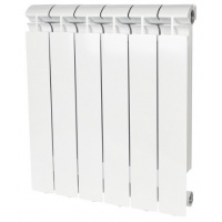 Радиатор алюминиевый Stout Alpha 500/80 6 секций, боковое подключение, белый