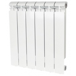 Радиатор алюминиевый Stout Alpha 500/80 6 секций, боковое подключение, белый