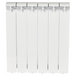 Радиатор алюминиевый Stout Alpha 500/80 6 секций, боковое подключение, белый