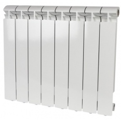 Радиатор алюминиевый Stout Alpha 500/80 8 секций, боковое подключение, белый