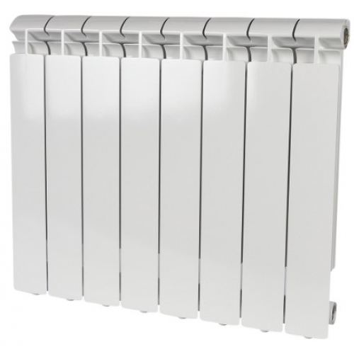 Радиатор алюминиевый Stout Alpha 500/80 8 секций, боковое подключение, белый купить в интернет магазине Санрай73