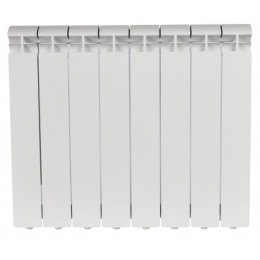 Радиатор алюминиевый Stout Alpha 500/80 8 секций, боковое подключение, белый