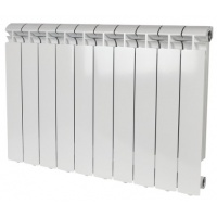 Радиатор алюминиевый Stout Alpha 500/80 10 секций, боковое подключение, белый