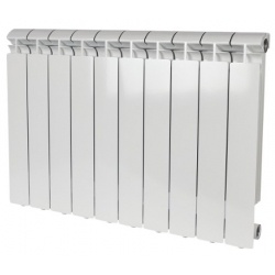 Радиатор алюминиевый Stout Alpha 500/80 10 секций, боковое подключение, белый