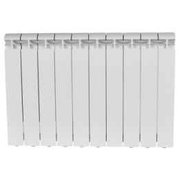 Радиатор алюминиевый Stout Alpha 500/80 10 секций, боковое подключение, белый