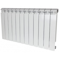 Радиатор алюминиевый Stout Alpha 500/80 12 секций, боковое подключение, белый