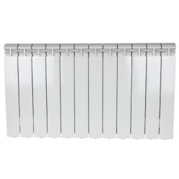 Радиатор алюминиевый Stout Alpha 500/80 12 секций, боковое подключение, белый