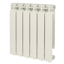 Радиатор алюминиевый Stout Bravo 500/80 6 секций, боковое подключение, белый