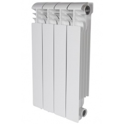 Радиатор алюминиевый Stout Vega 500/100 4 секции, боковое подключение, белый