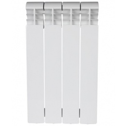 Радиатор алюминиевый Stout Vega 500/100 4 секции, боковое подключение, белый