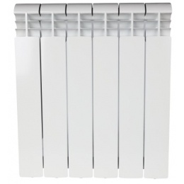 Радиатор алюминиевый Stout Vega 500/100 6 секций, боковое подключение, белый