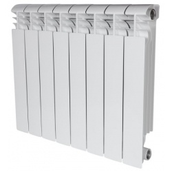 Радиатор алюминиевый Stout Vega 500/100 8 секций, боковое подключение, белый