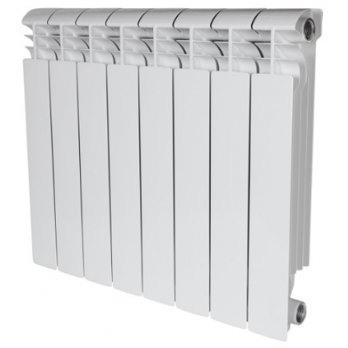 Радиатор алюминиевый Stout Vega 500/100 8 секций, боковое подключение, белый купить в интернет магазине Санрай73